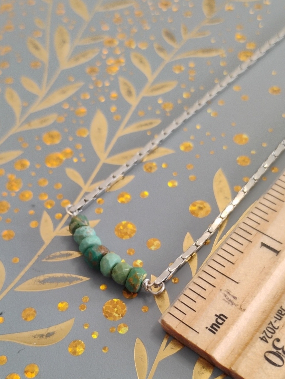 Kingman Turquoise Bar Necklace - Picture 7 of 10